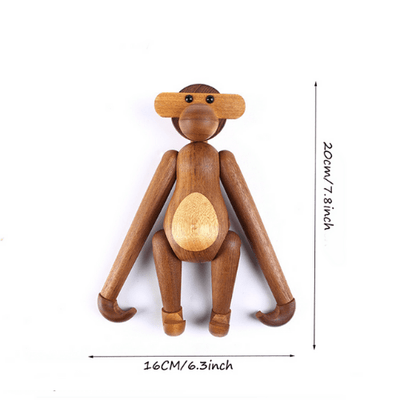 Wooden Monkey Statue