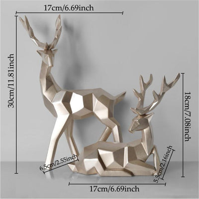 Origami Deer Statue 