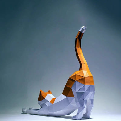 Origami Cat Statue