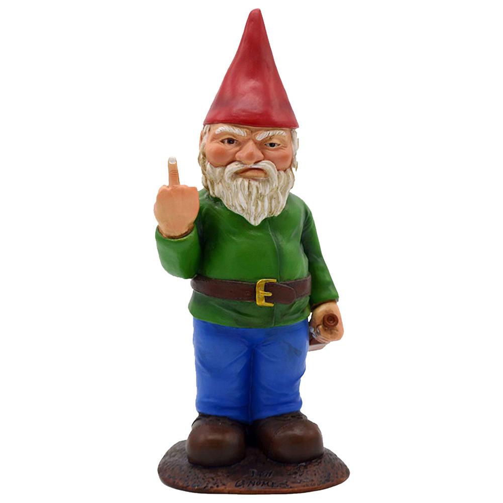 Garden Gnome Middle Finger 