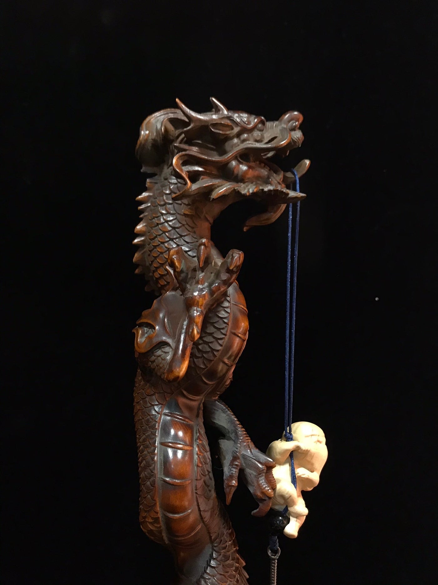 Wooden Dragon Statue